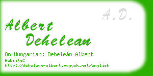 albert dehelean business card